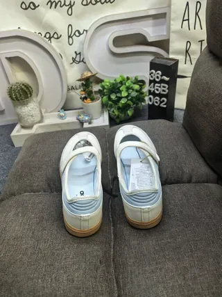 Adidas Samba OG Off-White and Light Blue Lifestyle Sneakers 8