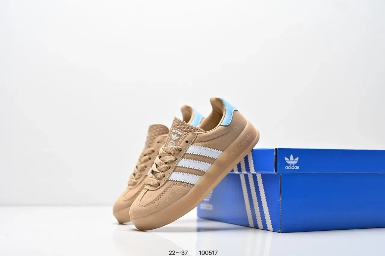 Adidas Samba OG Tênis Lifestyle Rosa e Azul Claro com Listras 3