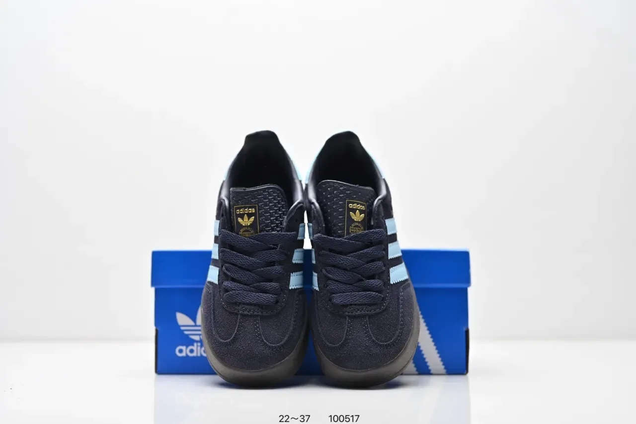 Adidas Samba OG Tênis Lifestyle Rosa e Azul Claro com Listras 13