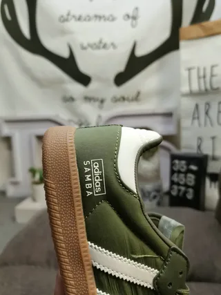 Adidas Samba Olive Green White Lifestyle Sneakers 4
