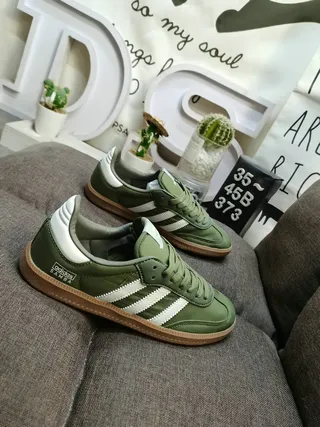 Adidas Samba Olive Green White Lifestyle Sneakers 9