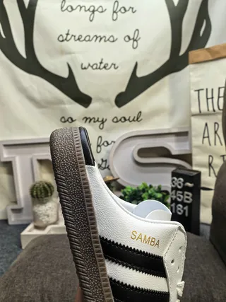 Adidas Samba Open-Back Mule White Black Casual Shoes 3
