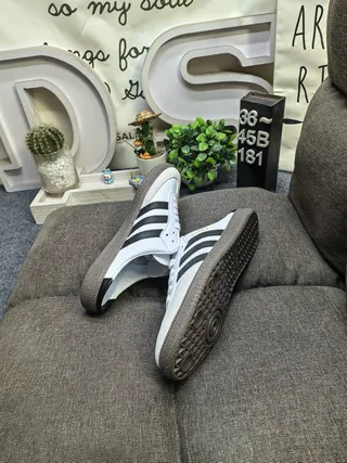 Adidas Samba Open-Back Mule White Black Casual Shoes 6