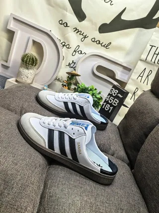 Adidas Samba Open-Back Mule White Black Casual Shoes 7