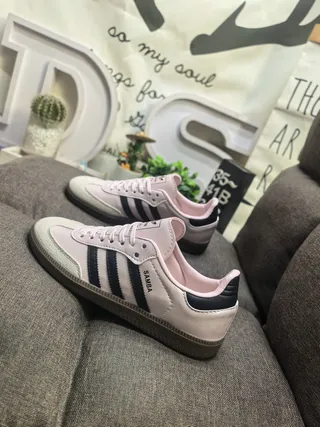 Adidas Samba Pink and Black Lifestyle Sneakers 7