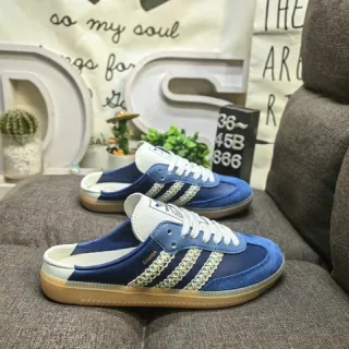Adidas Samba Slip-On Blue Suede Lifestyle Sneakers
