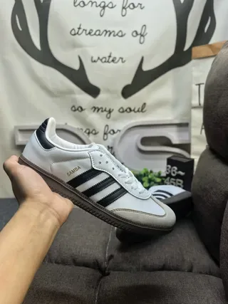 Adidas Samba White and Black Lifestyle Sneakers 5