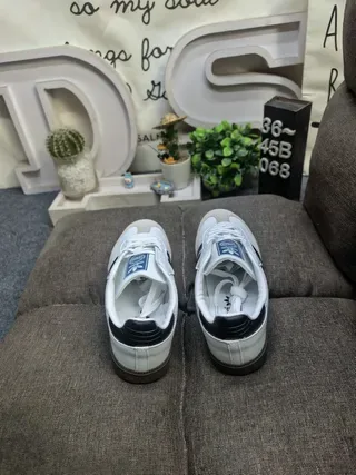 Adidas Samba White and Black Lifestyle Sneakers 8