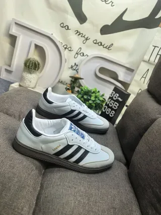 Adidas Samba White and Black Lifestyle Sneakers 9