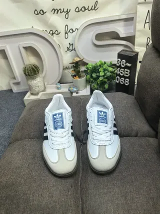 Adidas Samba White and Black Lifestyle Sneakers 10