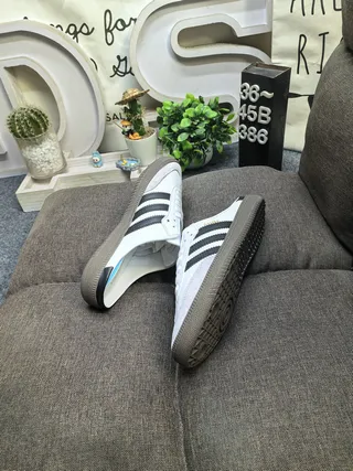 Adidas Samba White Black Open-Back Lace-Up Vamp Casual Shoes 6