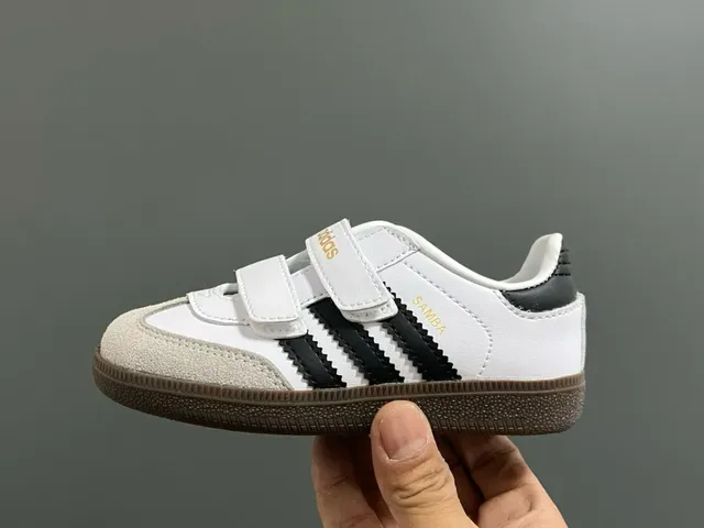 Adidas Samba White Black Stripe Lifestyle Sneakers 10