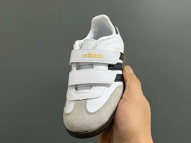 Adidas Samba White Black Stripe Lifestyle Sneakers 11