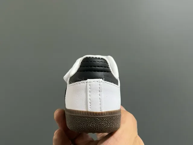 Adidas Samba White Black Stripe Lifestyle Sneakers 13