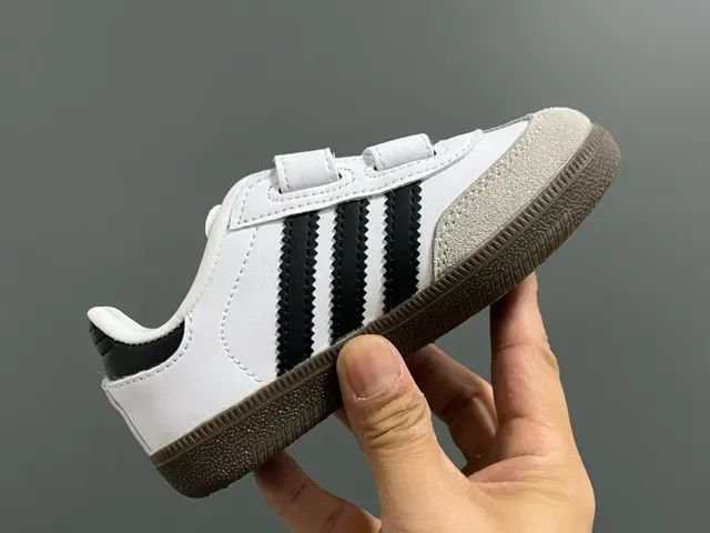 Adidas Samba White Black Stripe Lifestyle Sneakers 15