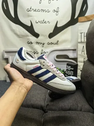 Adidas Samba White Navy Pink Lifestyle Sneakers 5