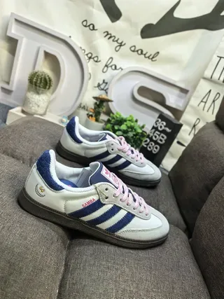 Adidas Samba White Navy Pink Lifestyle Sneakers 9