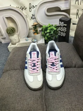 Adidas Samba White Navy Pink Lifestyle Sneakers 10