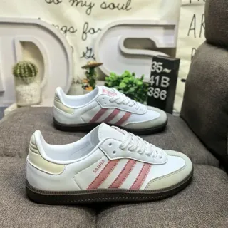 Adidas Samba सफेद गुलाबी भूरा लाइफस्टाइल स्नीकर्स