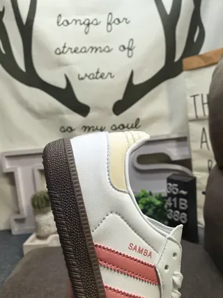 Adidas Samba White Pink Beige Lifestyle Sneakers 3