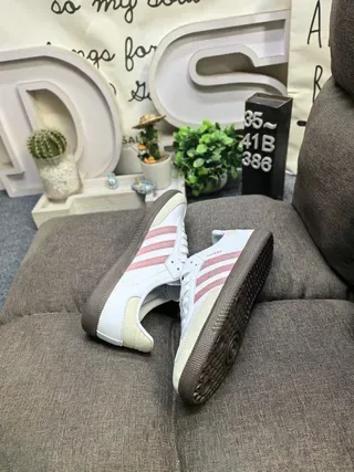 Adidas Samba White Pink Beige Lifestyle Sneakers 6
