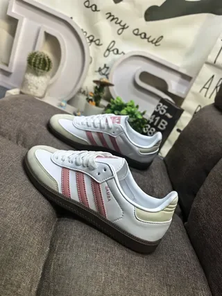 Adidas Samba White Pink Beige Lifestyle Sneakers 7
