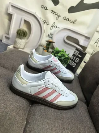Adidas Samba White Pink Beige Lifestyle Sneakers 9
