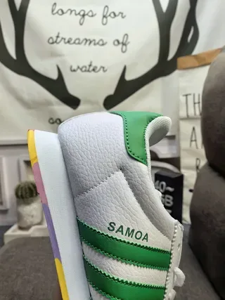 Adidas Samoa White Black Rainbow Outsole Lifestyle Sneakers 13