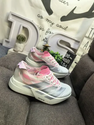 Adidas Silver Pink Iridescent Mesh Accent Overlays Running Shoes 9