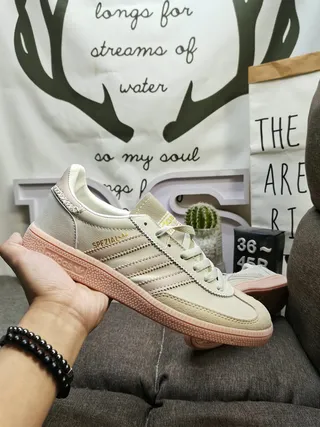 Adidas Spezial Beige and Pink Lifestyle Sneakers 5