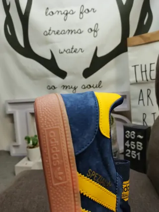 Adidas Spezial Navy and Yellow Suede Lifestyle Sneakers 3