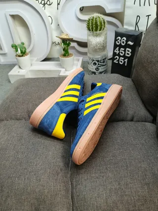 Adidas Spezial Navy and Yellow Suede Lifestyle Sneakers 6