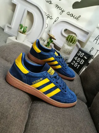 Adidas Spezial Navy and Yellow Suede Lifestyle Sneakers 9