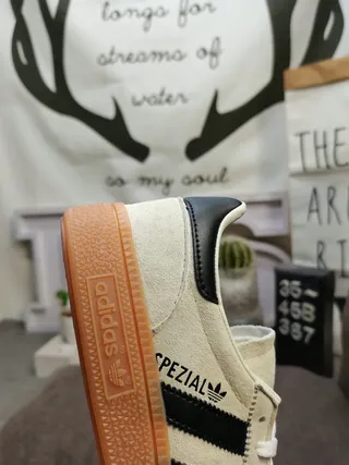 Adidas Spezial Off-White and Black Suede Lifestyle Sneakers 3