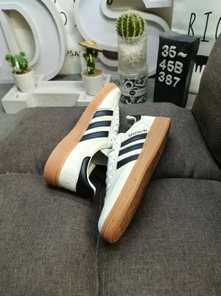 Adidas Spezial Off-White and Black Suede Lifestyle Sneakers 6