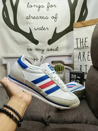 Adidas Spezial White Blue Red Gray Lifestyle Sneakers 5