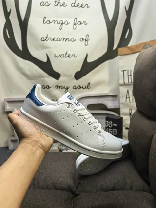 Adidas Stan Smith White and Green Lifestyle Sneakers 5