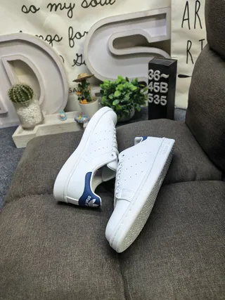 Adidas Stan Smith White and Green Lifestyle Sneakers 6