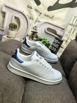 Adidas Stan Smith White and Green Lifestyle Sneakers 9