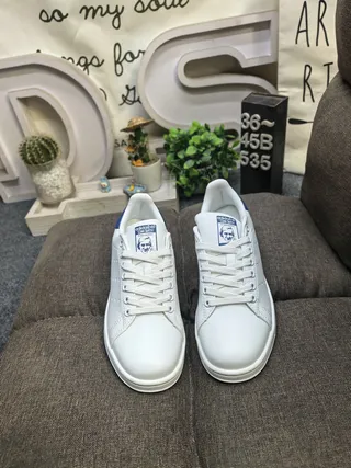 Adidas Stan Smith White and Green Lifestyle Sneakers 10