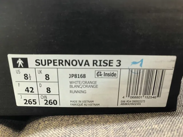 Adidas Supernova White Orange Knit Mesh Upper Three-Stripe Side Branding Running Shoes 2