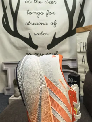 Adidas Supernova White Orange Knit Mesh Upper Three-Stripe Side Branding Running Shoes 3