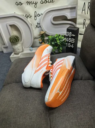 Adidas Supernova White Orange Knit Mesh Upper Three-Stripe Side Branding Running Shoes 6
