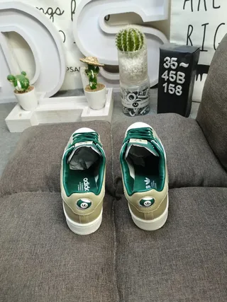 Adidas Superstar Beige and Teal Green Lifestyle Sneakers 8