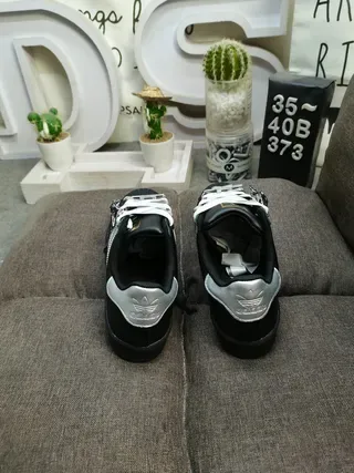 Adidas Superstar Black and Silver Metallic Lifestyle Sneakers 8