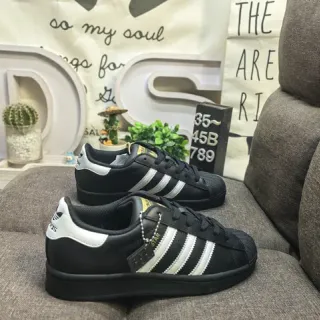 Adidas Superstar Black and White Lifestyle Sneakers