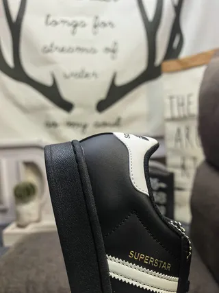 Adidas Superstar Black and White Lifestyle Sneakers 3