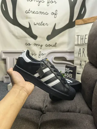 Adidas Superstar Black and White Lifestyle Sneakers 5