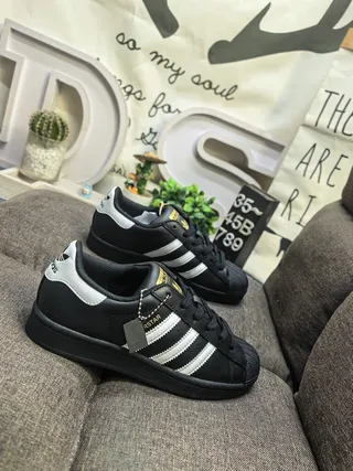 Adidas Superstar Black and White Lifestyle Sneakers 9