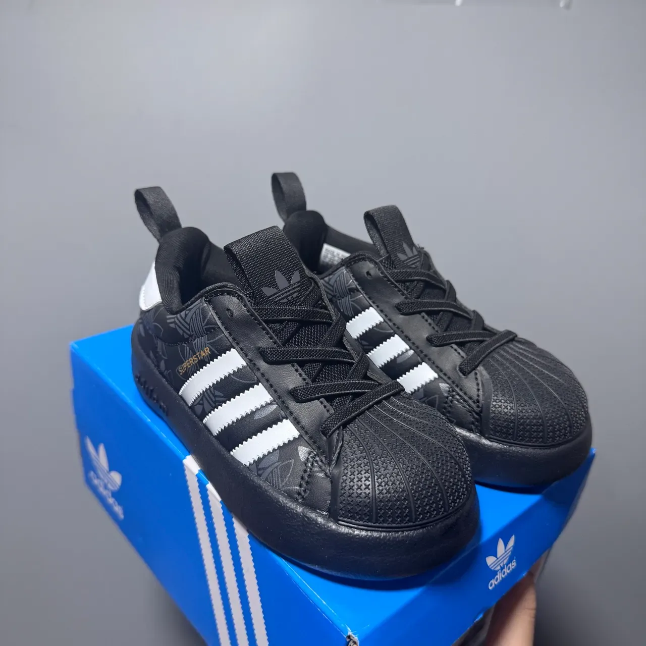Adidas Superstar Black and White Lifestyle Sneakers 8